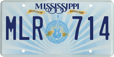 MS license plate MLR714