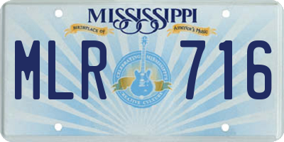 MS license plate MLR716