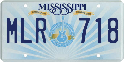MS license plate MLR718