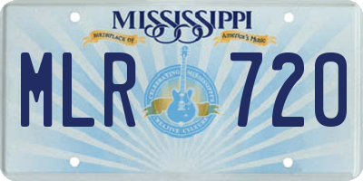 MS license plate MLR720