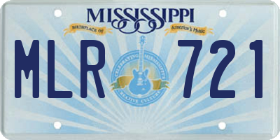 MS license plate MLR721