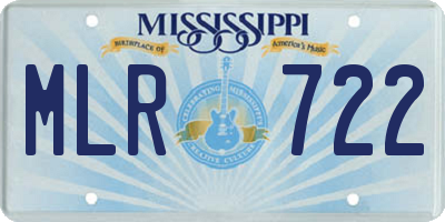 MS license plate MLR722