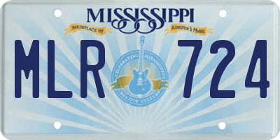 MS license plate MLR724