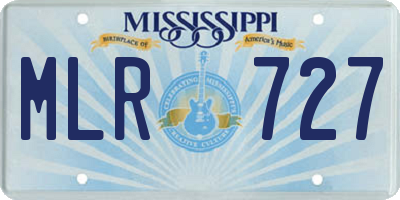 MS license plate MLR727