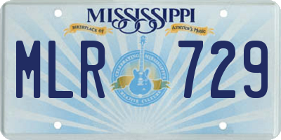 MS license plate MLR729