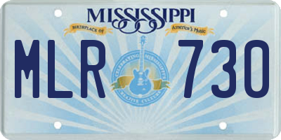 MS license plate MLR730
