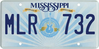 MS license plate MLR732