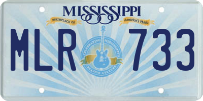 MS license plate MLR733