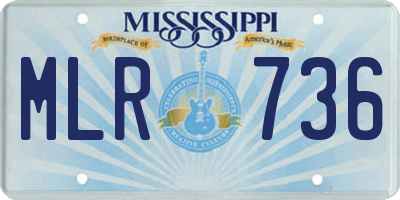 MS license plate MLR736