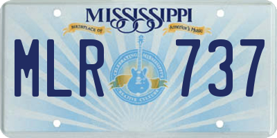 MS license plate MLR737
