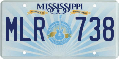 MS license plate MLR738