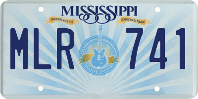 MS license plate MLR741
