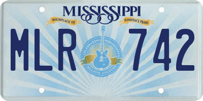 MS license plate MLR742