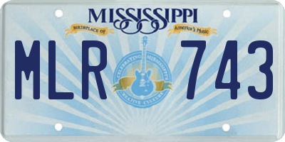 MS license plate MLR743