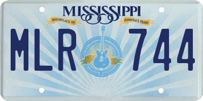 MS license plate MLR744