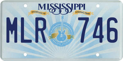 MS license plate MLR746