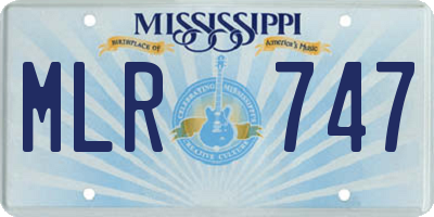 MS license plate MLR747
