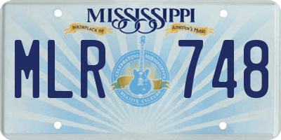 MS license plate MLR748