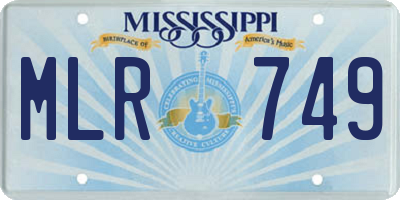 MS license plate MLR749