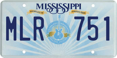 MS license plate MLR751