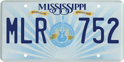 MS license plate MLR752