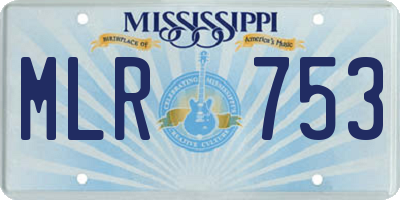 MS license plate MLR753