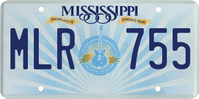 MS license plate MLR755