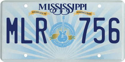 MS license plate MLR756