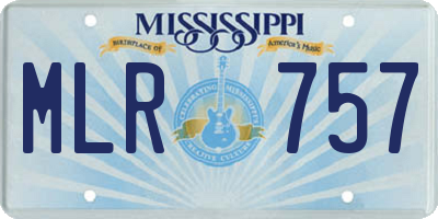 MS license plate MLR757
