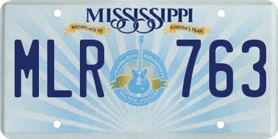 MS license plate MLR763