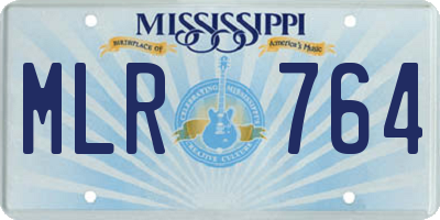 MS license plate MLR764