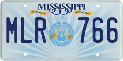 MS license plate MLR766
