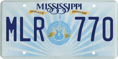 MS license plate MLR770