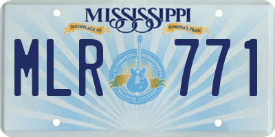 MS license plate MLR771
