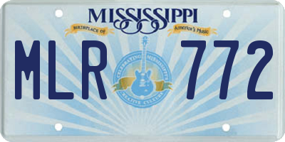 MS license plate MLR772