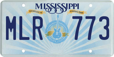 MS license plate MLR773