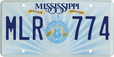MS license plate MLR774