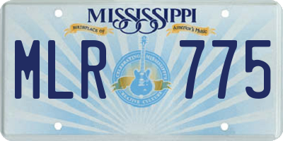 MS license plate MLR775