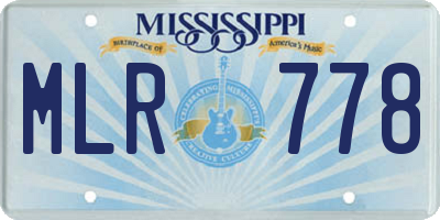 MS license plate MLR778