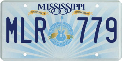 MS license plate MLR779