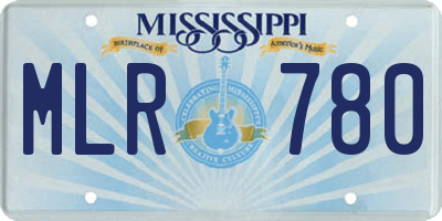 MS license plate MLR780