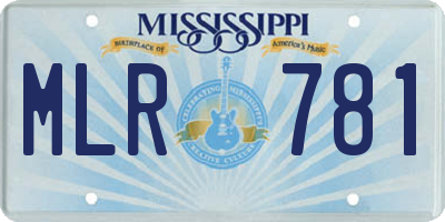 MS license plate MLR781