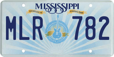 MS license plate MLR782
