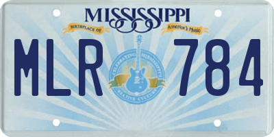 MS license plate MLR784