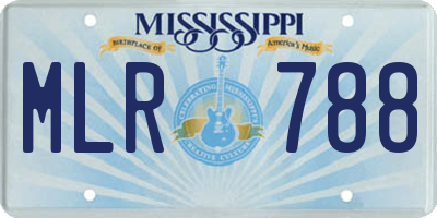 MS license plate MLR788
