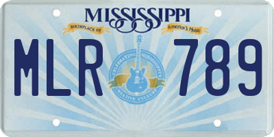 MS license plate MLR789