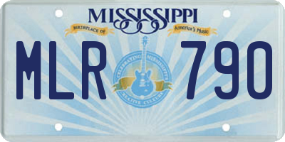 MS license plate MLR790