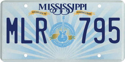 MS license plate MLR795