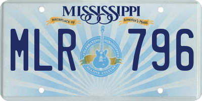 MS license plate MLR796