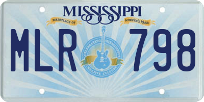 MS license plate MLR798